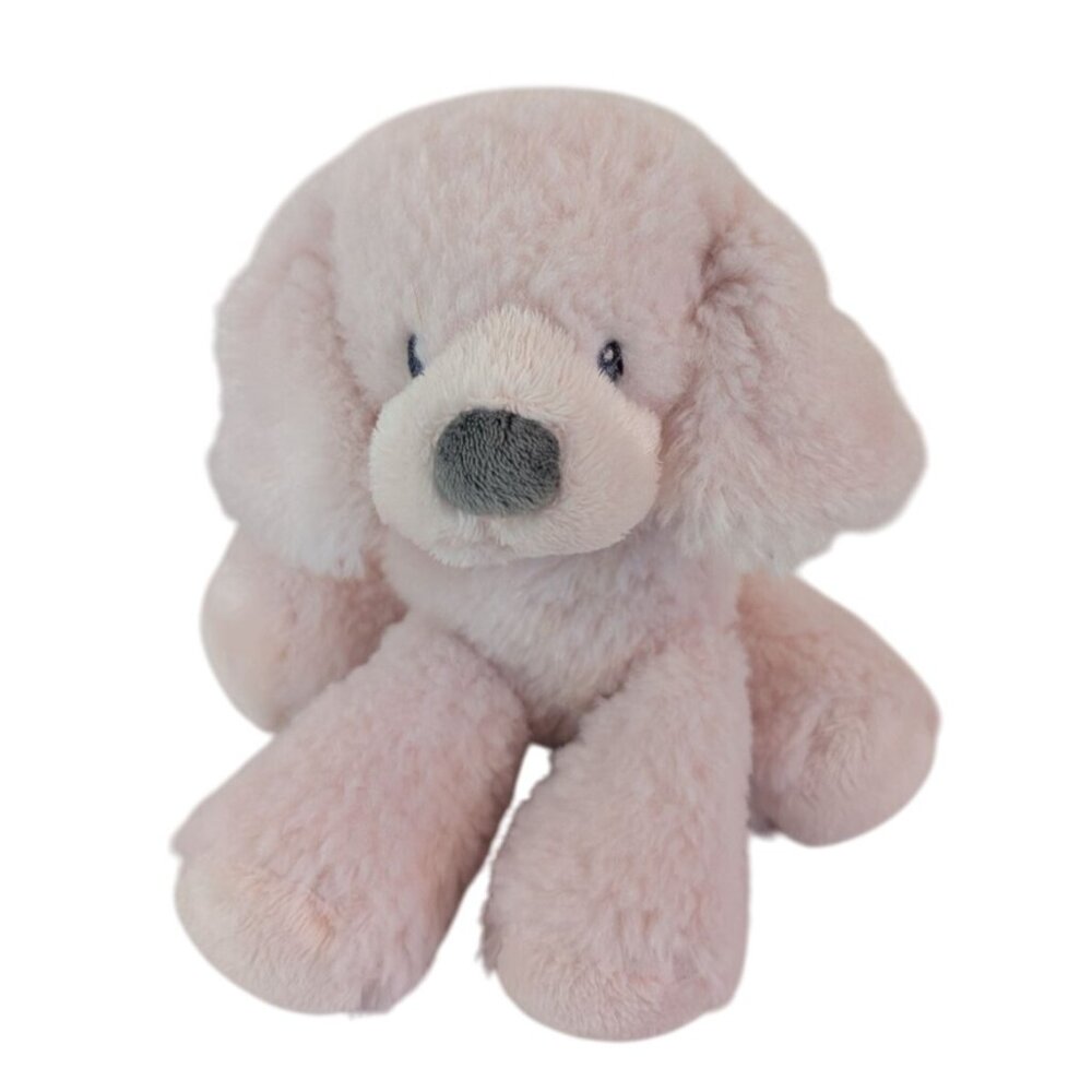 Baby Gund Fluffey Pink‎ Puppy Dog Plush 9" Lovey Satin Tail Ears #4040403 Rare